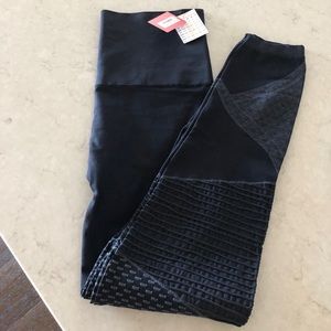 Spanx seamless moto leggings (color-indigo sky)